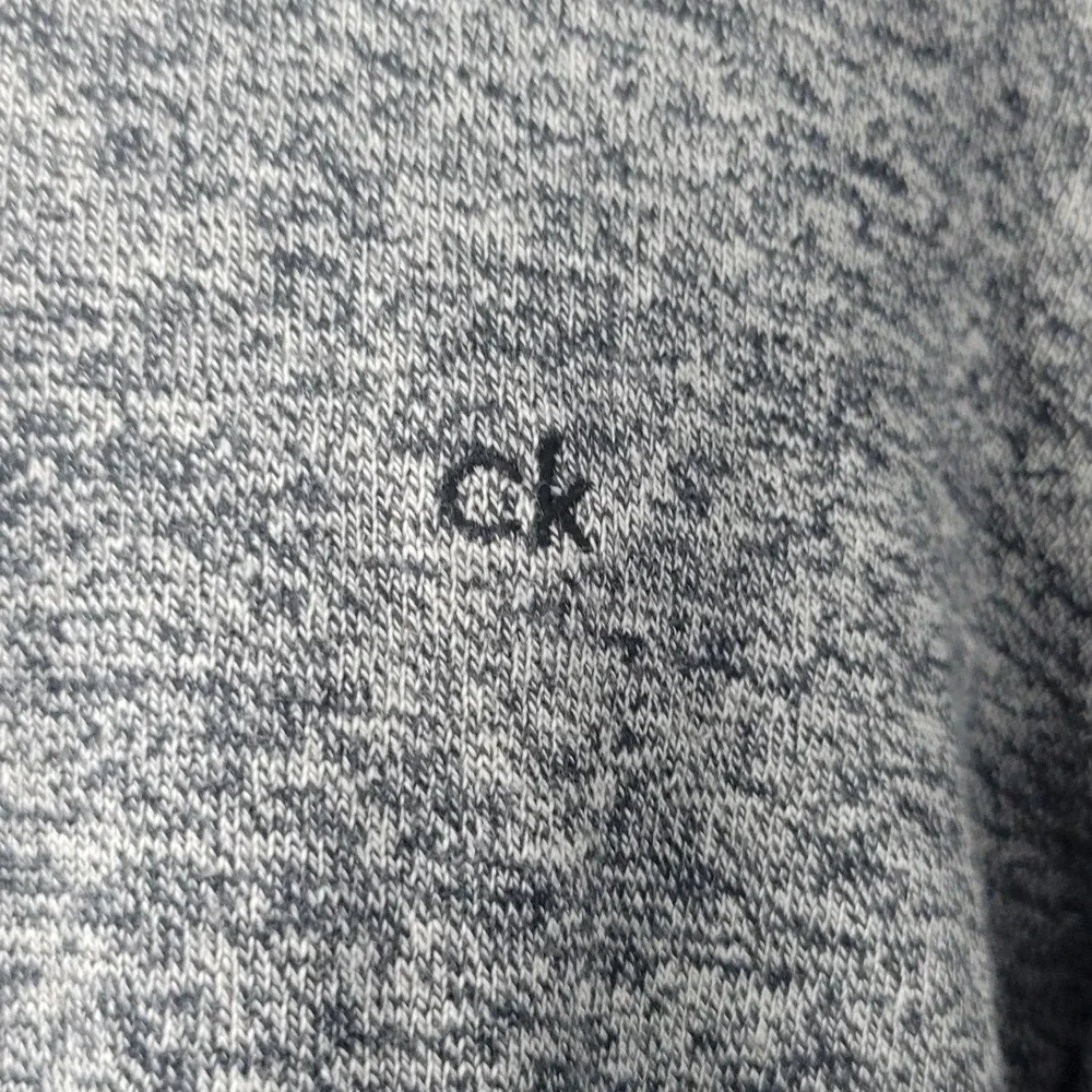 Calvin Klein Men's 1/4‎ Zip Pullover NWT  Grey Cotton Blend Sweater Sz Lg  A370
